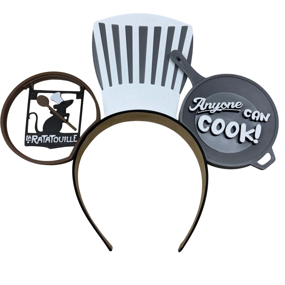 Ratatouille Chef Remy Mouse Ears Headband Anyone Can Cook 3D Printed Disney